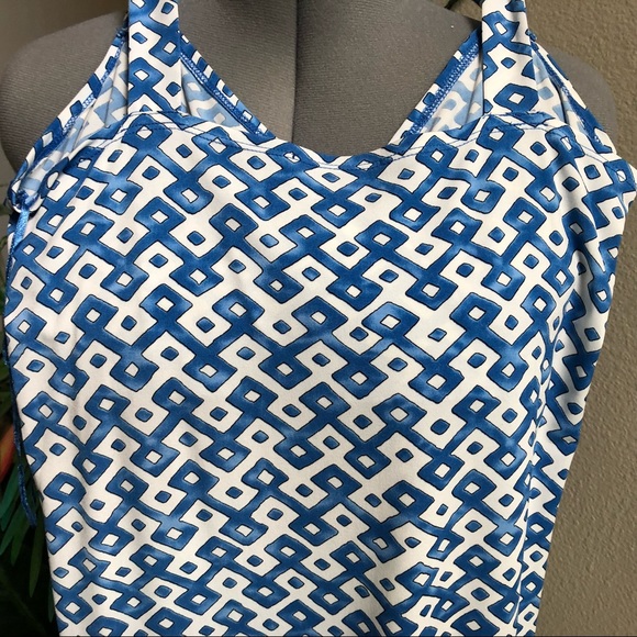 🇺🇸 Anne Klein Sleeveless Blue and White Dress, Size S - Picture 4 of 5